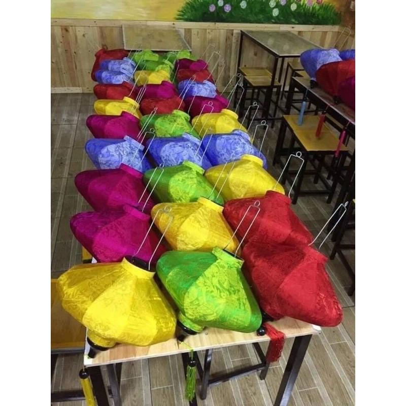 Đèn lồng đĩa bay hội an vải lụa