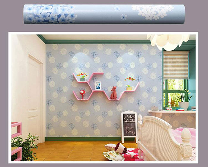 10m Giấy dán tường hoa cầu xanh C0055B