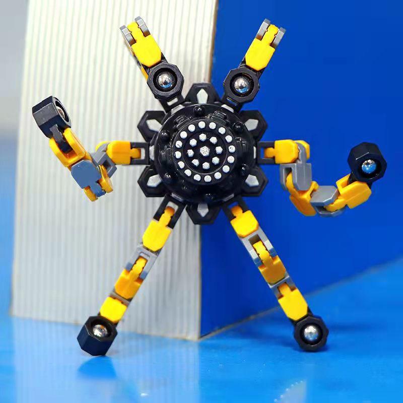 Spiner Spinner Robot Kim Loại 6 Cánh Cao Cấp Con Quay Vô Cực Thần Tốc Ma Thuật Manh Nhất Gấp Gọn Để Bàn Giá rẻ
