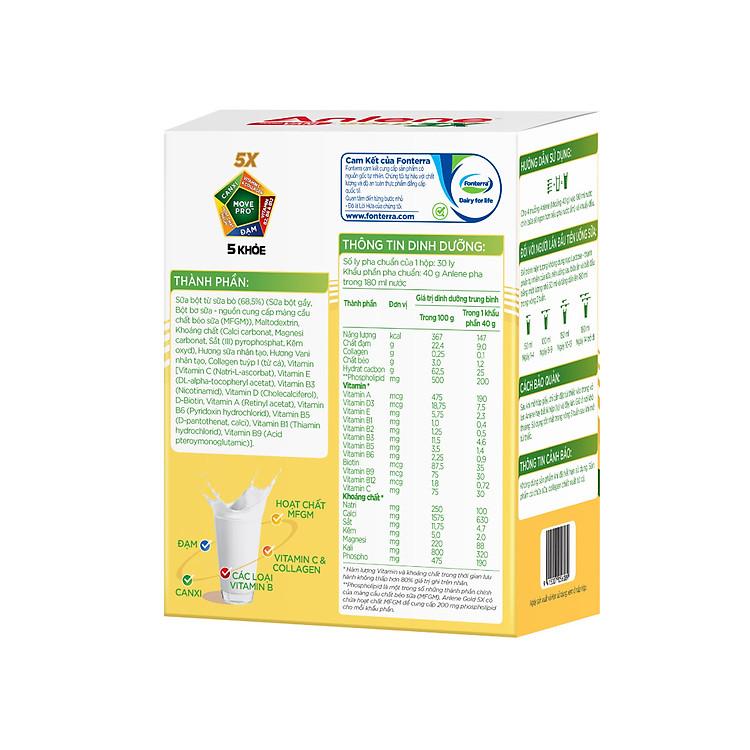 Combo 4 Sữa Bột Anlene Gold 5X Hương Vanilla (Hộp Giấy 1,2kg)