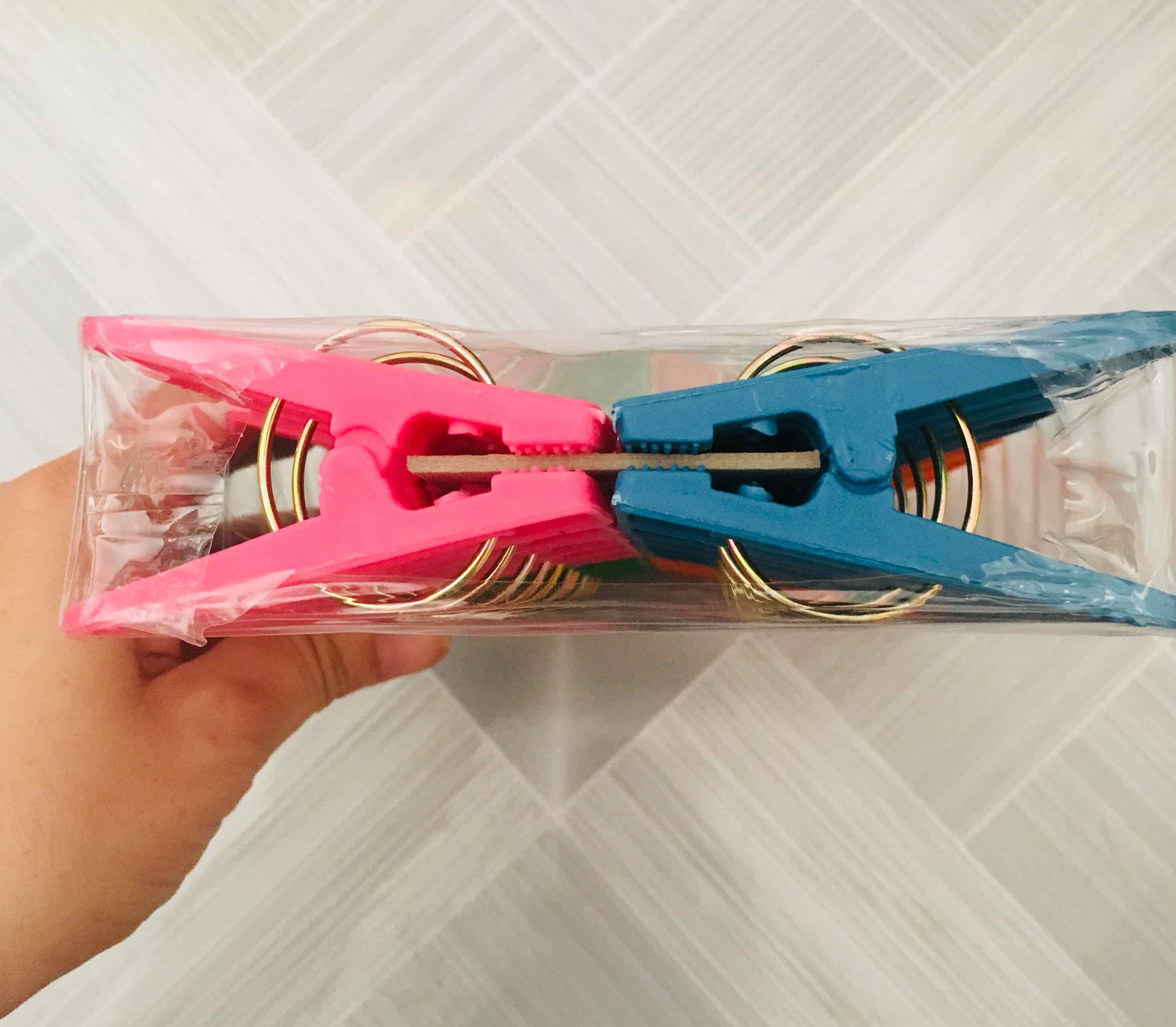 Combo 2 vỉ kẹp nhựa (40 cái) quần áo loại đại