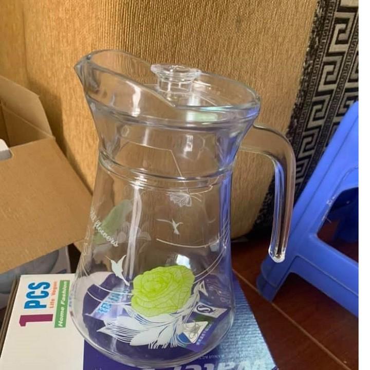 BÌNH ĐỰNG NƯỚC THỦY TINH 1300ML CAO CẤP