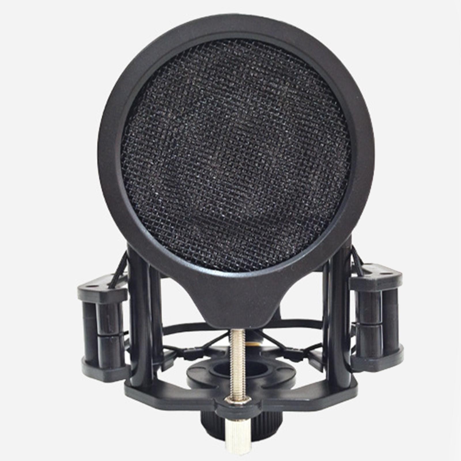 Adjustable Microphone Shock Mount with High Isolation Filter Shield
