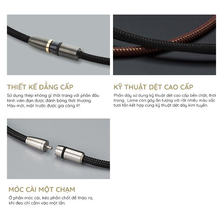 Vòng cổ Phiten rakuwa mg bullet TG738053/TG738153/TG805053/TG805153 - Nâu