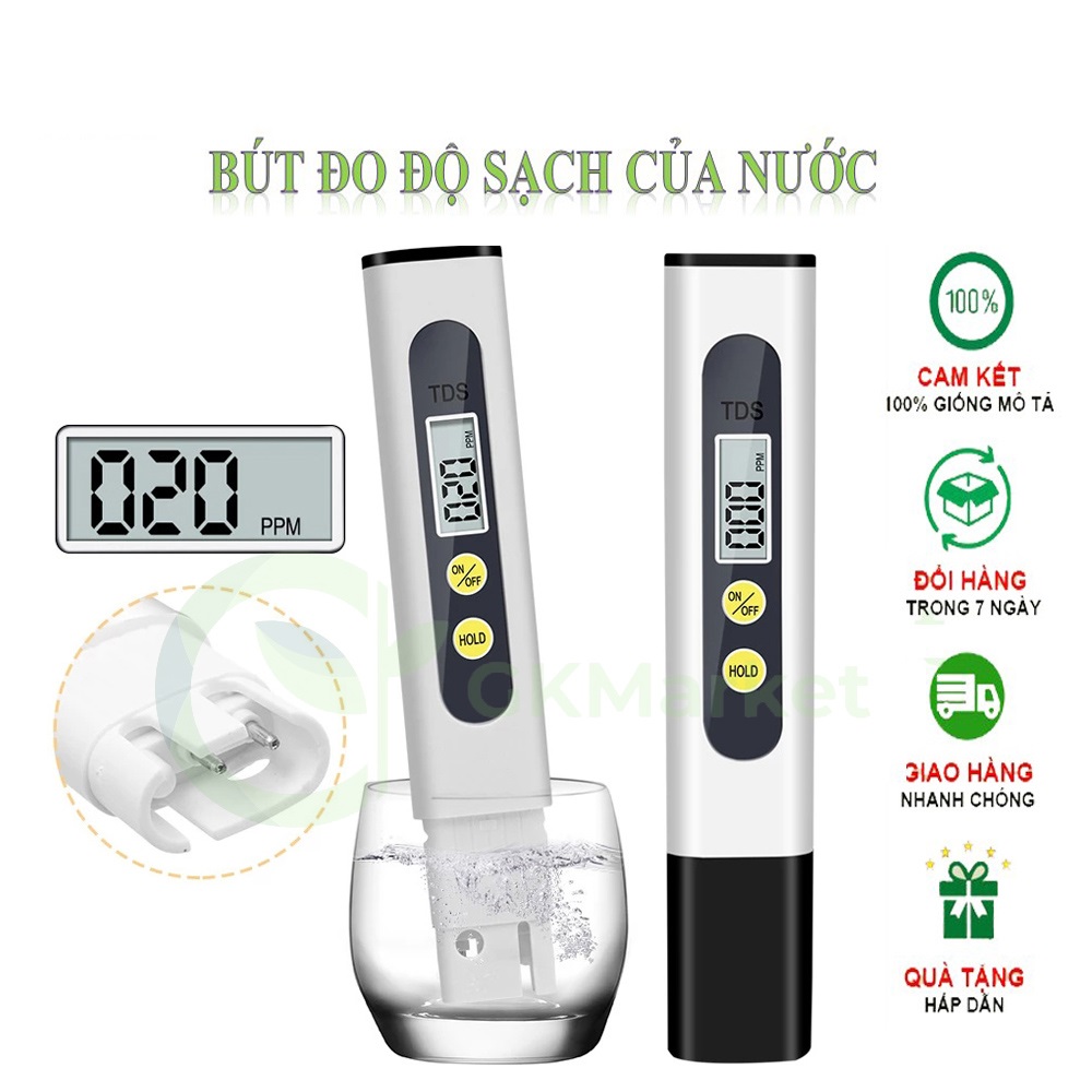 Bút thử nước sạch cao cấp, dụng cụ đo TDS, đo độ cứng của nước