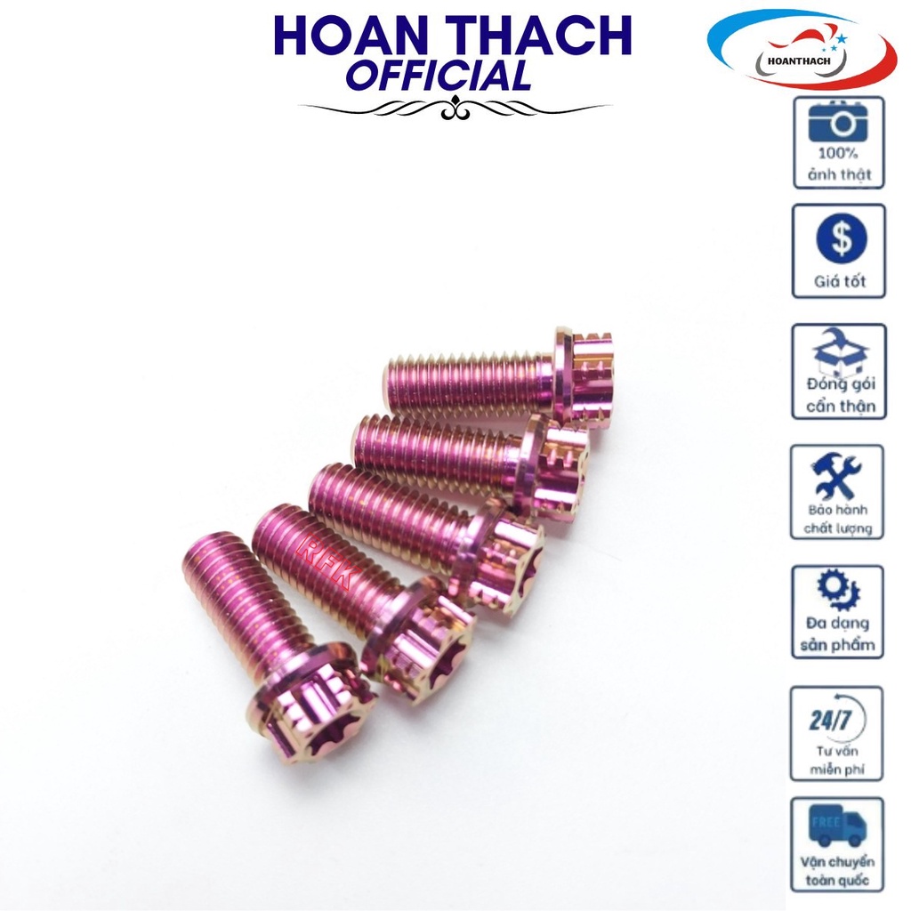 Ốc 8L15 Titan Hồng Đầu Salaya dùng cho nhiều dòng xe máy SP017505 (giá 1 con)