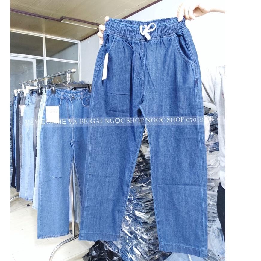 Quần jean baggy giấy ống ôm nhẹ size 48-58 kg