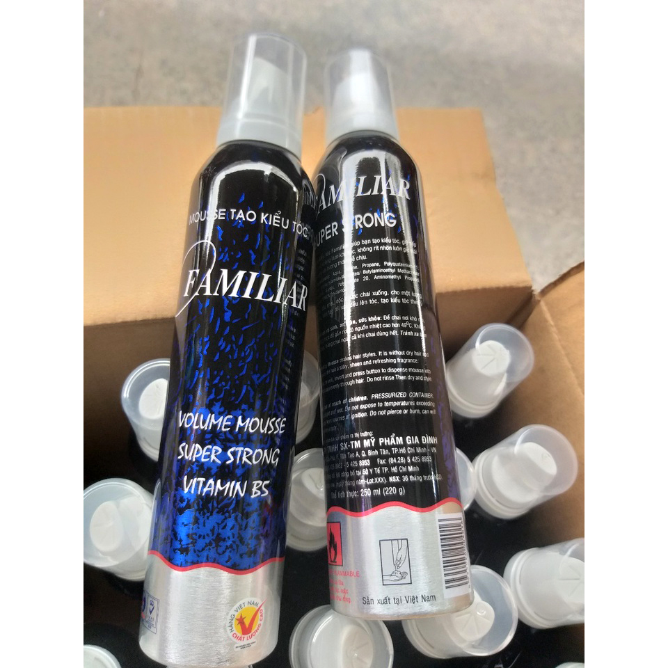 Mousse Tạo Kiểu Tóc Familiar Giữ Nếp Mạnh 250ml