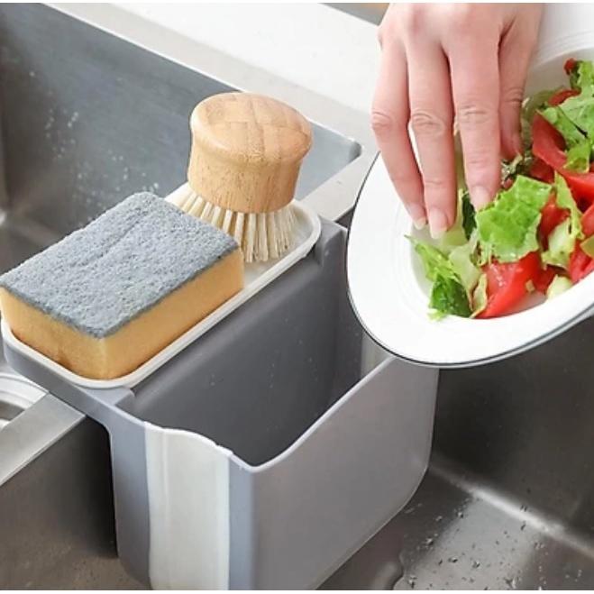 DỤNG CỤ LỌC RÁC TREO BỒN RỬA BÁT GẤP GỌN ĐA NĂNG 2IN1 BẰNG NHỰA PP CAO CẤP
