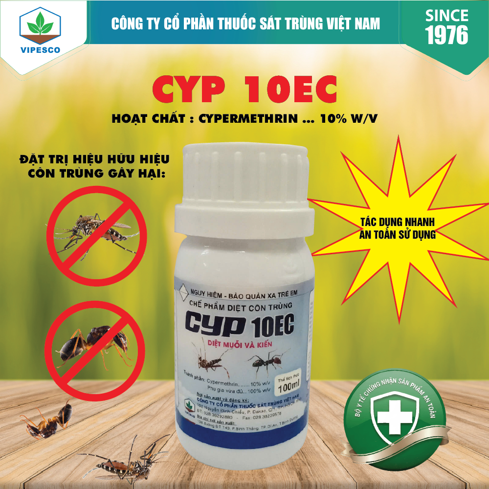 CYP 10EC (100ml) - DIỆT MUỖI VÀ KIẾN