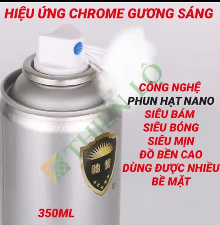 Chai Sơn xịt mạ crôm xịt như mới hàng chịu nhiệt tốt bền màu