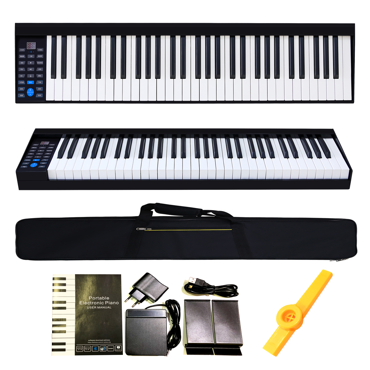 [Mẫu Mới, Cao Cấp] Đàn Piano Điện Konix PH61S - 61 Phím nặng Cảm ứng lực Có Loa Hàng Chính Hãng - Kèm Móng Gẩy DreamMaker