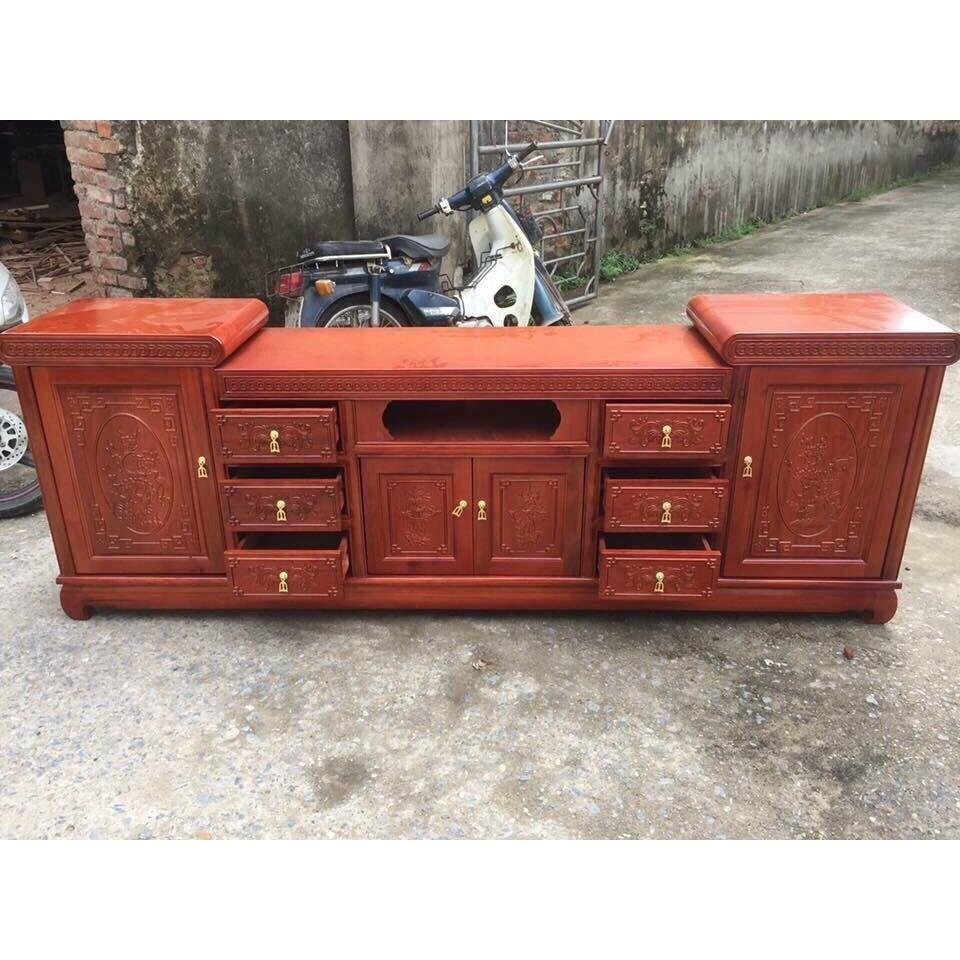 Kệ tivi mõ gỗ xoan đào