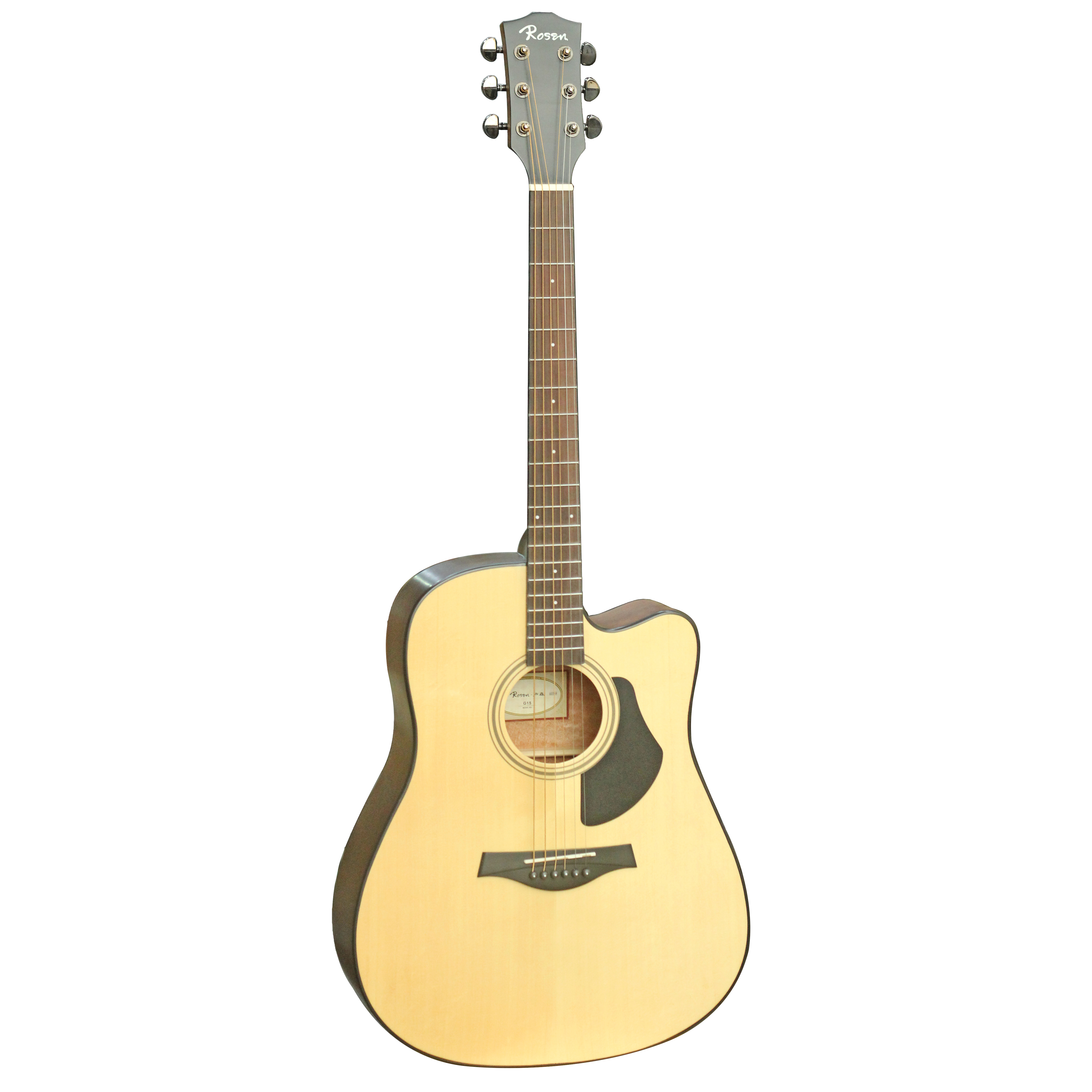 Đàn Guitar Acoustic Rosen Vàng G15 (Solid Top) - Màu Vàng, Size 41 , Âm Thanh Tốt