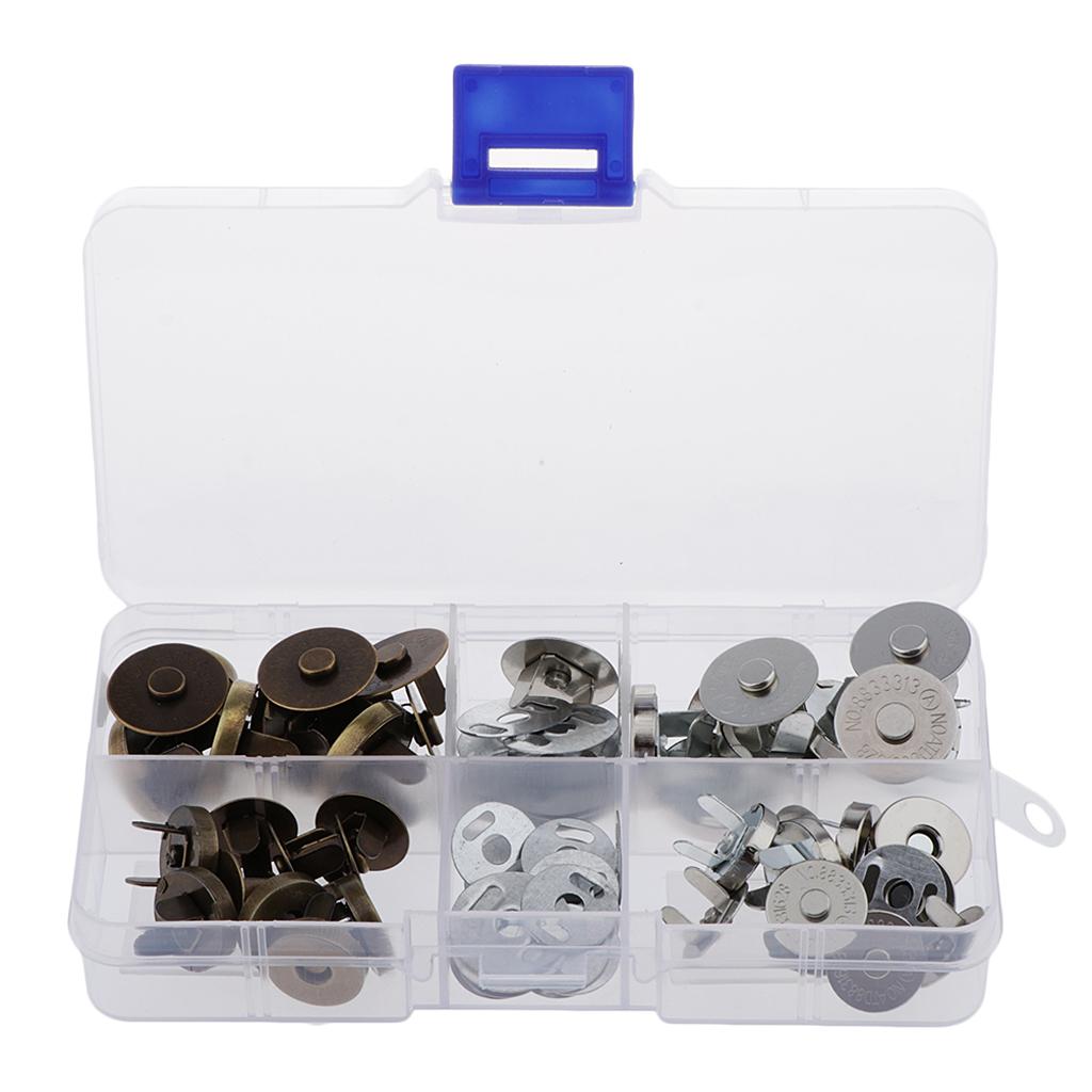 20 Bộ Khóa Từ Khóa Hít Nam Châm Nút May Vá Thủ Công 14/18 Mm