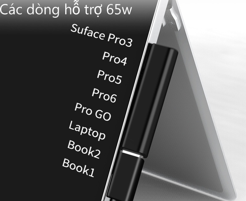Đầu chuyển sạc nhanh PD Type-c ra đầu sạc Surface, hỗ trợ các dòng surface
