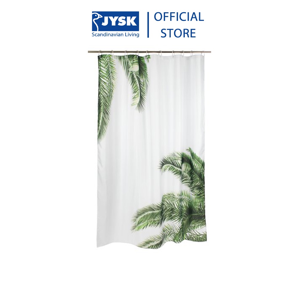 Rèm Phòng Tắm JYSK Pajala Trắng  Xanh Lá 150  x  200 cm