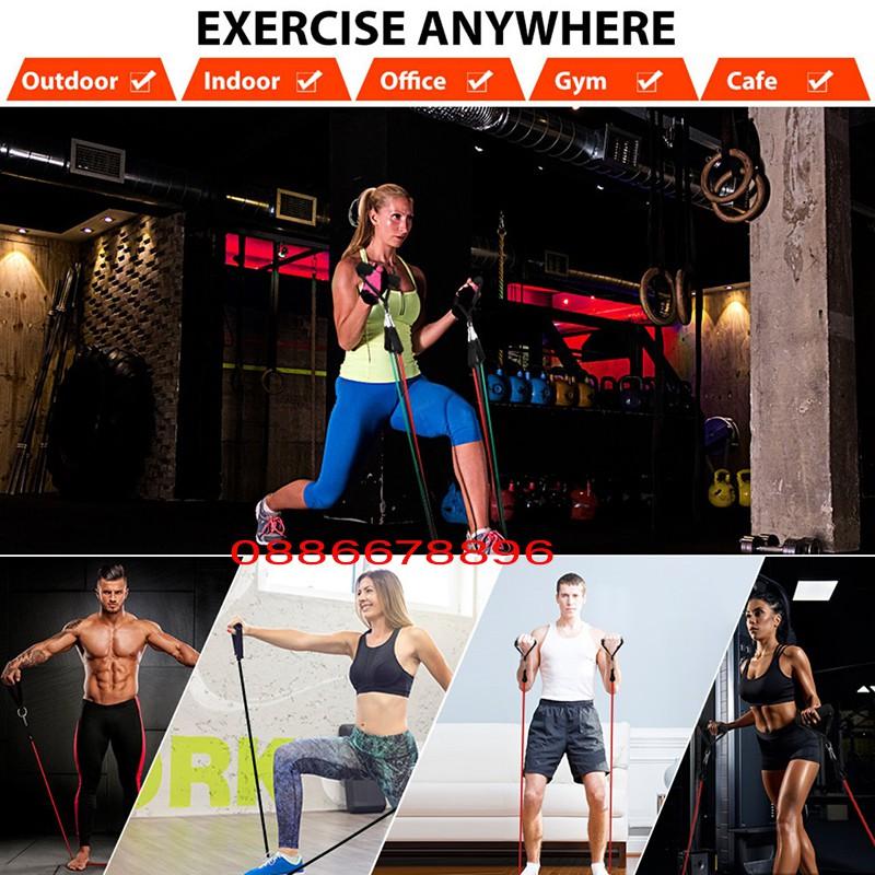 Dây ngũ sắc đàn hồi kháng lực tập Gym, Fitness, Yoga...&quot;CAO CẤP