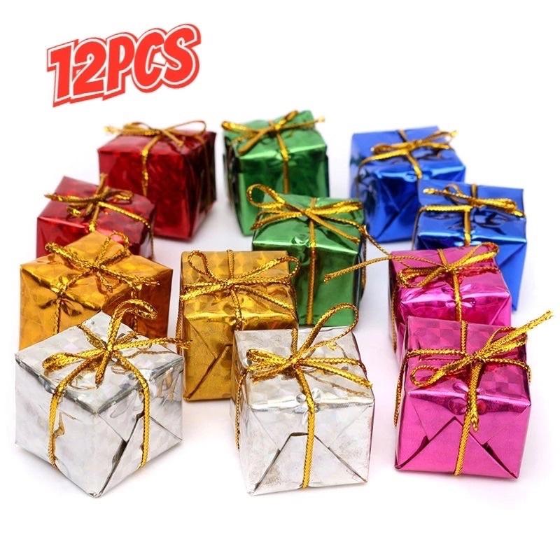 12 hộp quà mini trang trí noel