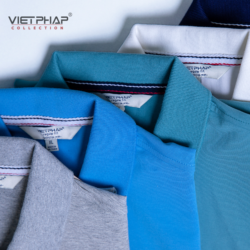 Áo Polo Nam VIỆT PHÁP Form Luxury - Thun 4 Chiều Sọc , lịch lãm, sang trọng 2100