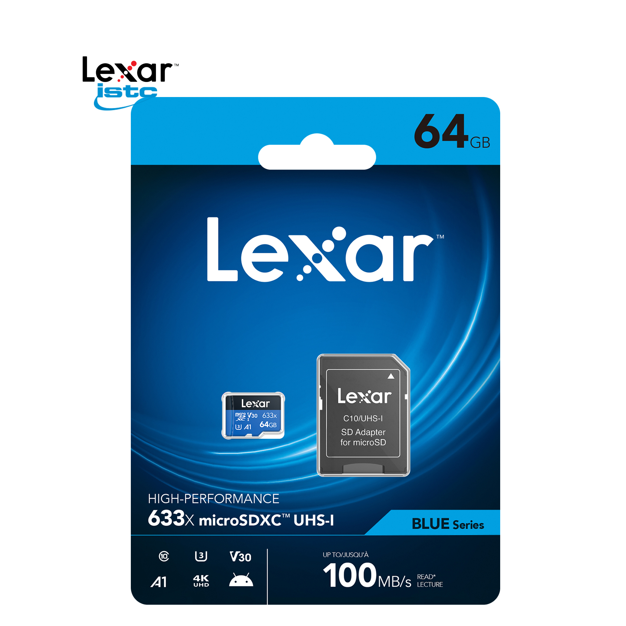 Thẻ nhớ MicroSD Lexar 32/64/128 GB Class 10, U1, V10, A1 633X Tốc Độ 100mb/s - Hàng Chính Hãng