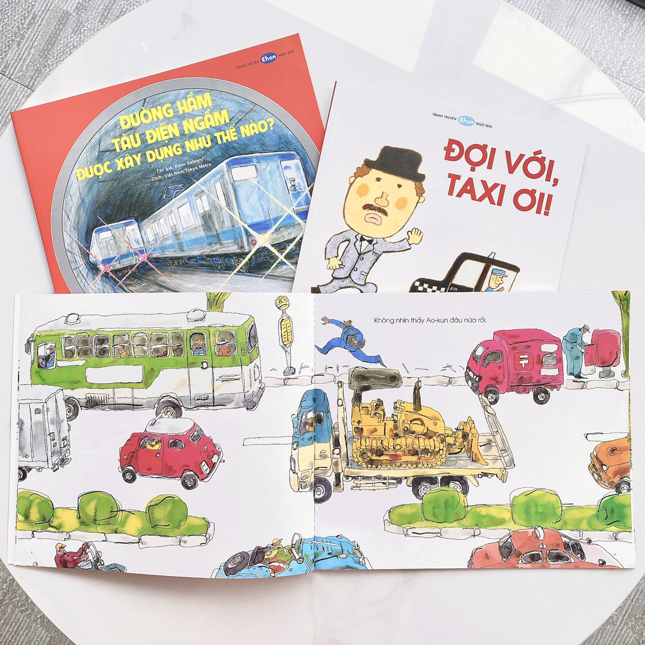 Sách Ehon Nhật Bản cho bé trai 2 6 tuổi - Combo Bé trai thích xe