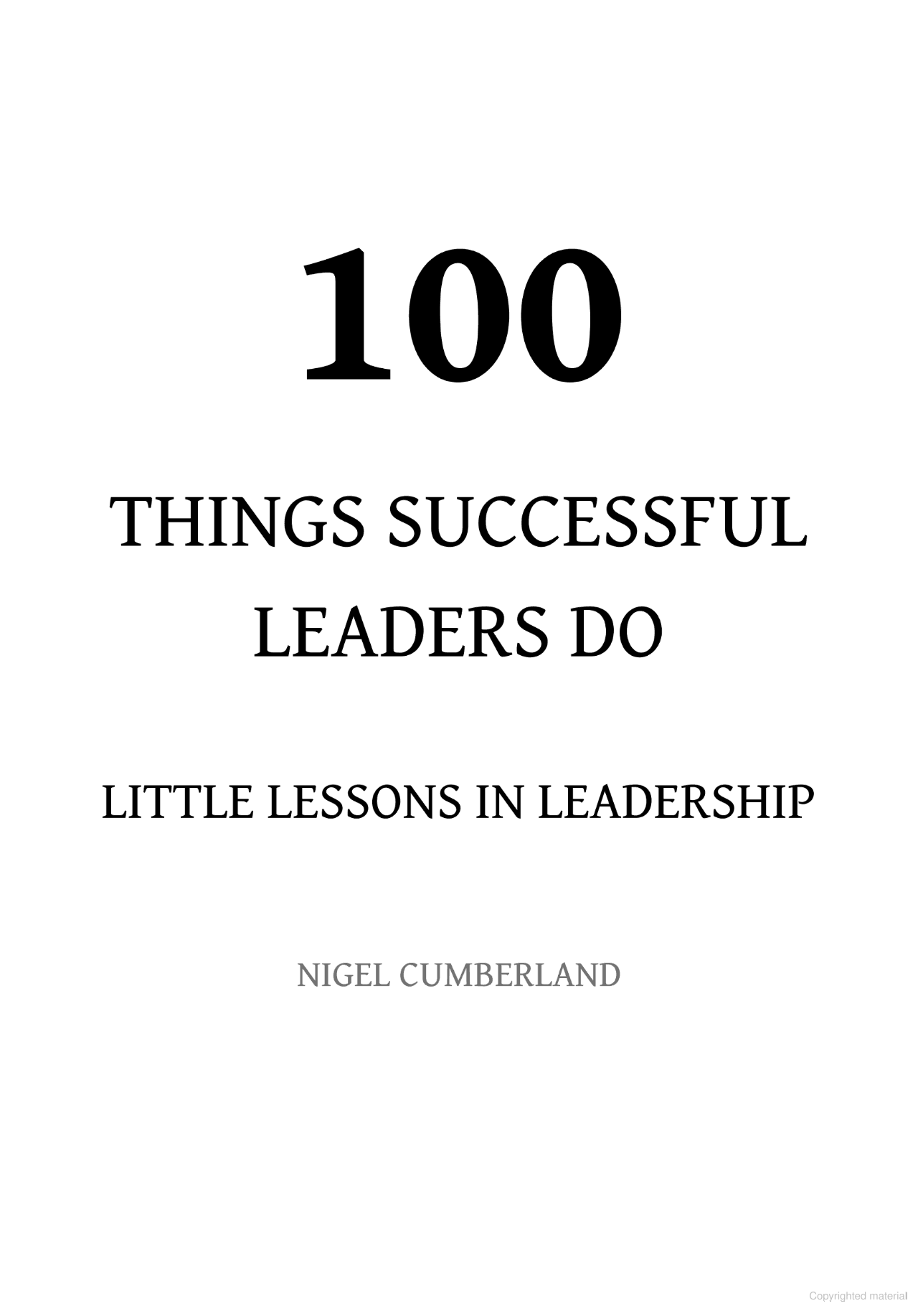 100 Things Successful Leaders Do