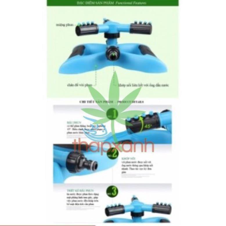 Vòi phun nước tưới cây tự động 3 trục xoay 360° 206798