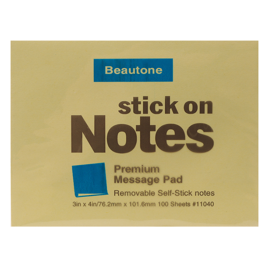 Lốc 6 Xấp Giấy Note Beautone (76.2 x 101.6 mm) - Vàng