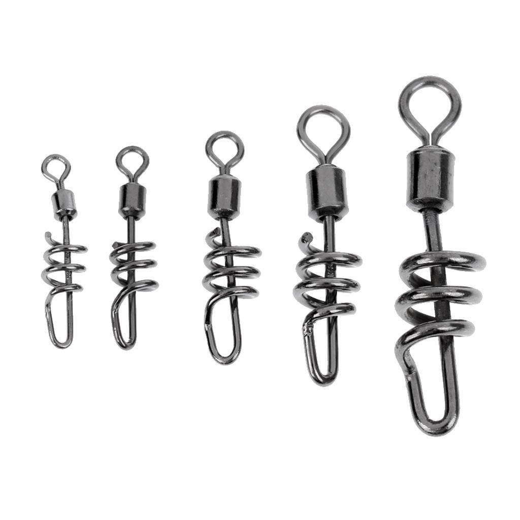 50 Pieces Barrel Rolling Swivel Strong Fishing Line Connector Ring Fishing Tackle Accessories Terminal Tackle Flexible Rings