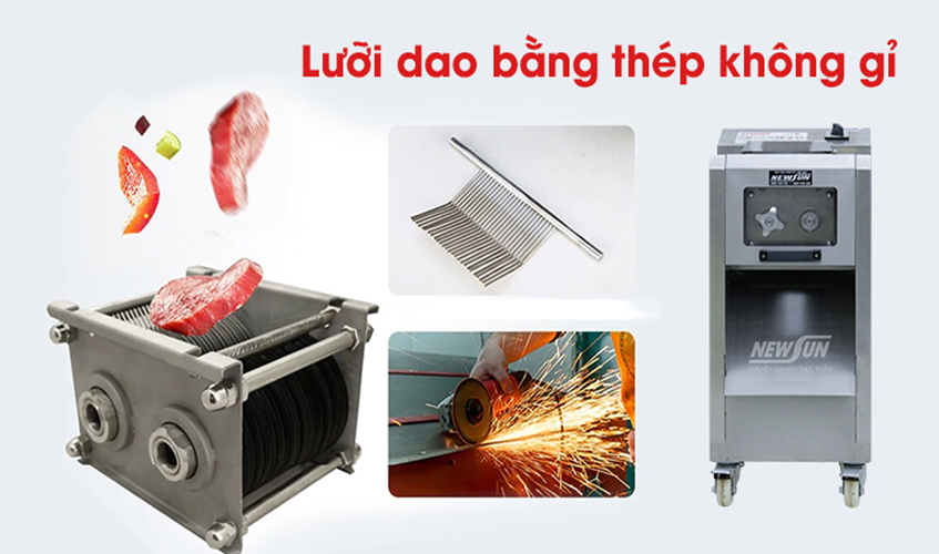 Máy Cắt, Thái Thịt Tươi Sống DQ-8 NEWSUN Thay Được Lưỡi Dao - Hàng Chính Hãng