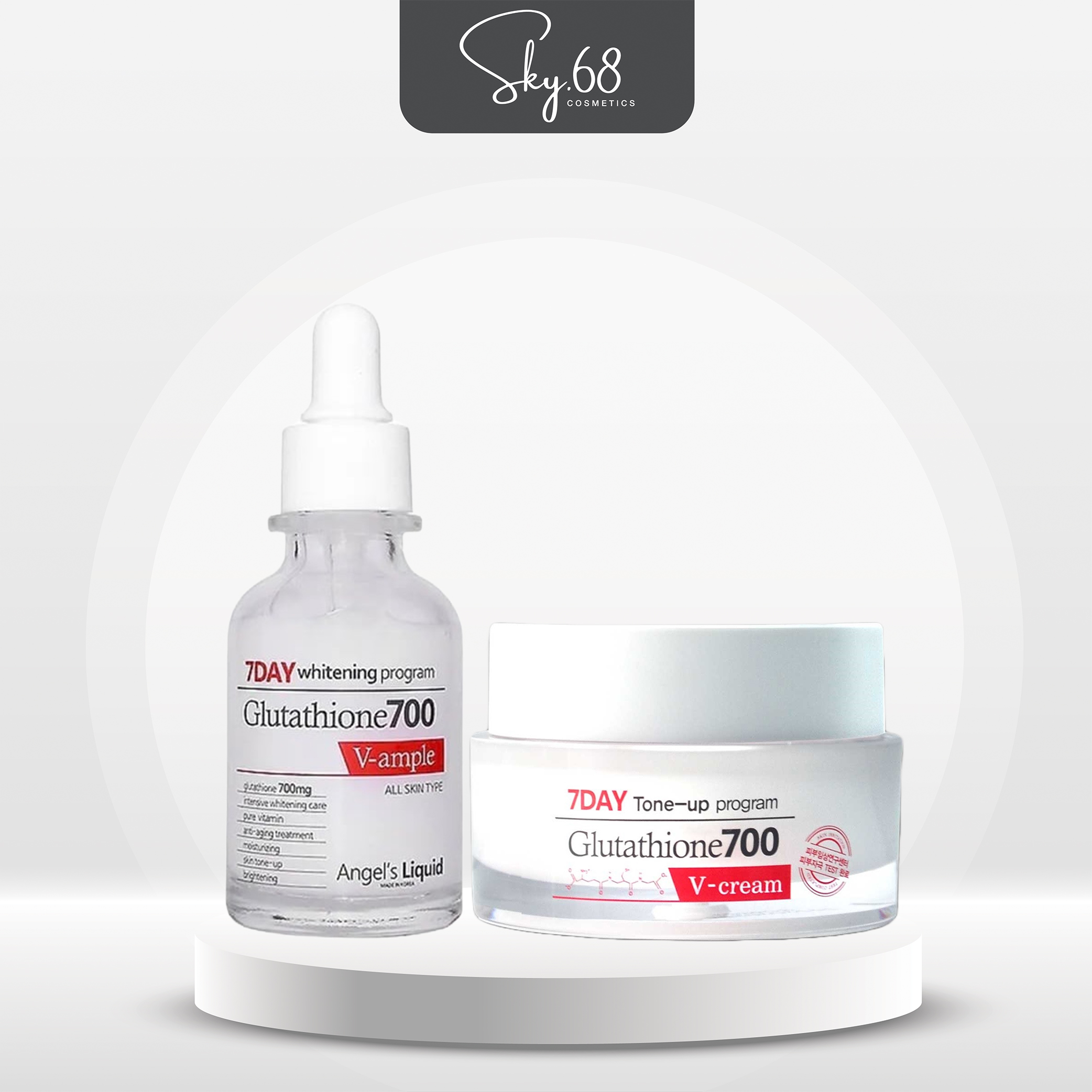 Combo Dưỡng Trắng Da 7DAY Angel's Liquid Whitening Program Gutathione 700V