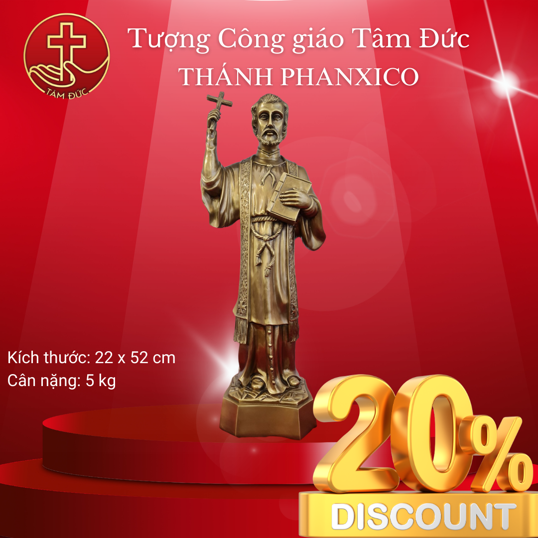 Tượng Thánh Phanxico - Tượng Công giáo Tâm Đức