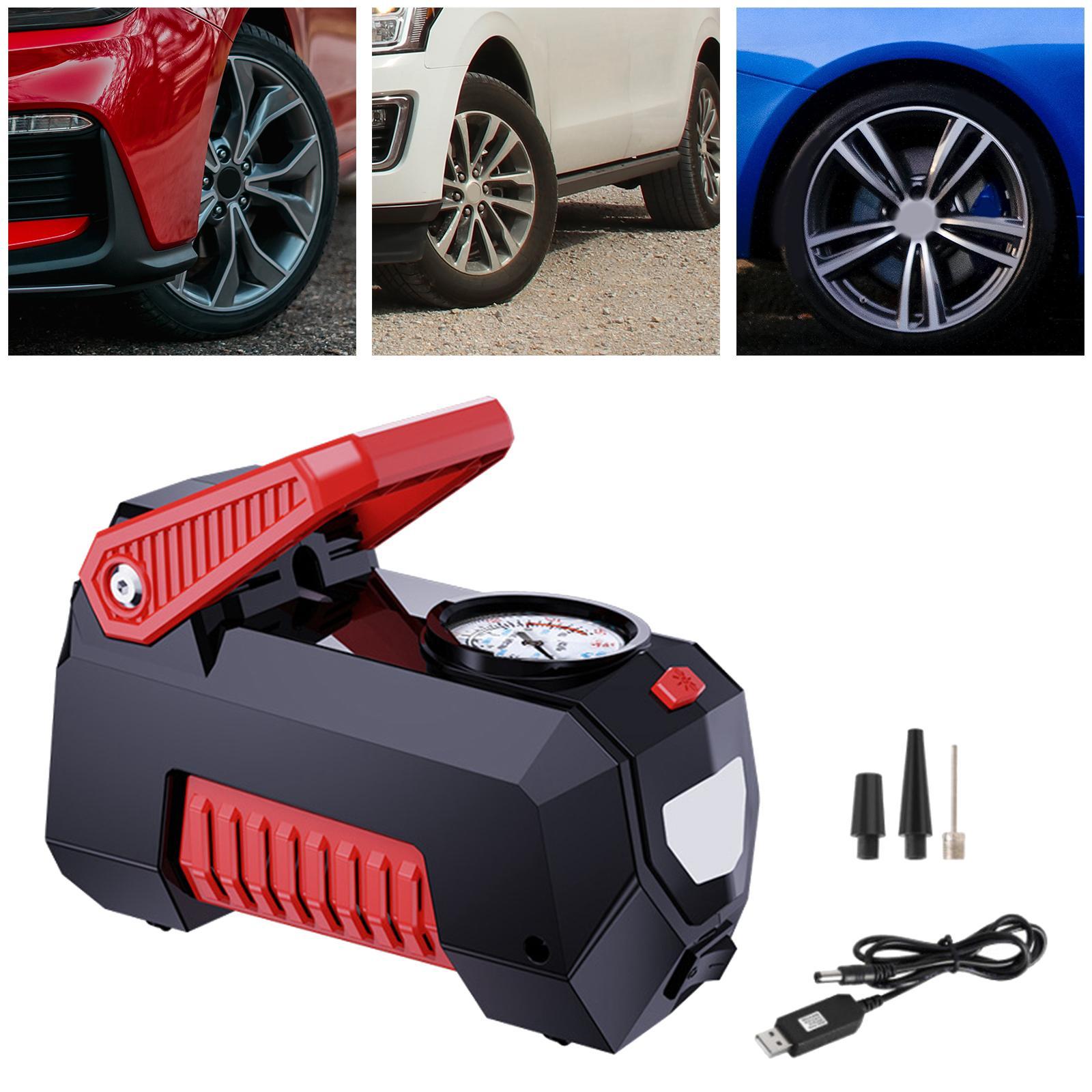 Tire Inflator with Tyre Pressure Gauge 12V for Balloons