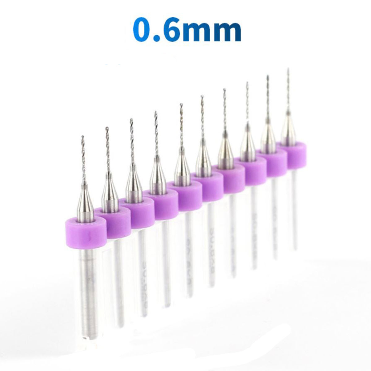 Hộp 10 Mũi Khoan CNC Cao Cấp Độ Chính Xác Cao Đường Kính 0.6mm