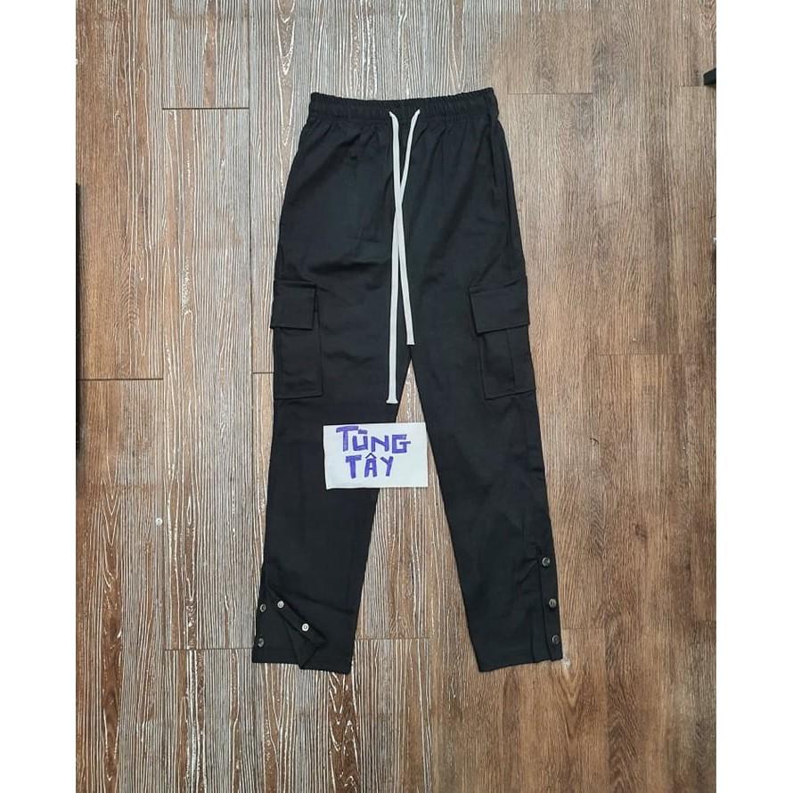 Quần Button Cargo Pant kaki ( Túi hộp + Cúc ) Streetwear cực ngầu