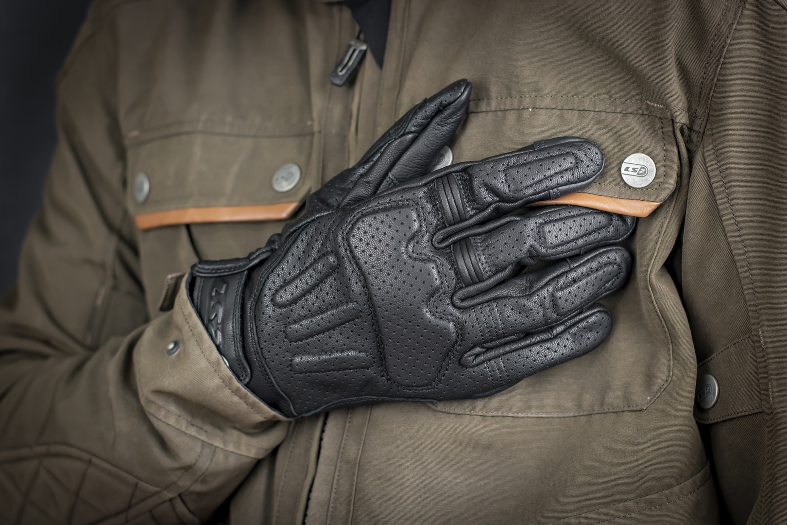 Găng Tay Bảo Hộ Lái Moto, Xe Máy LS2 Rust Man