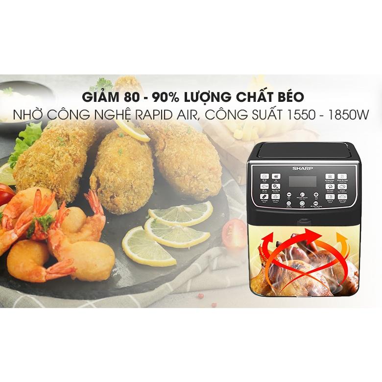 Nồi Chiên Không Dầu Điện Tử Sharp KF-AF70EV-BK - Hàng Chính Hãng