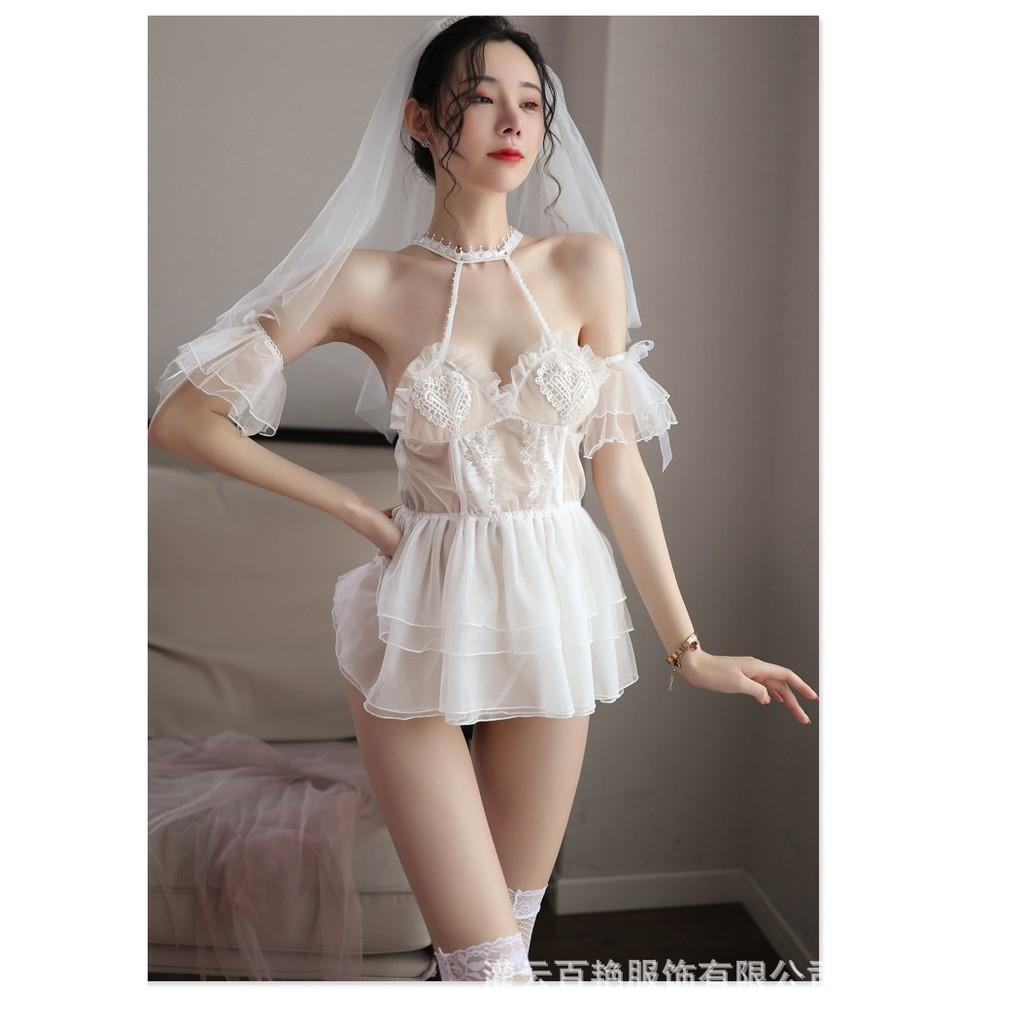 Set cosplay cô dâu kiểu dáng sexy xinh xắn G57