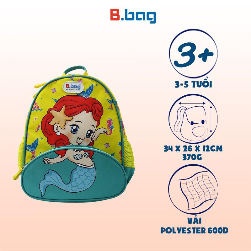 Balo mẫu giáo B.Bag Buddy-Mermaid Vàng dành cho bé 3-5 tuổi,trẻ mẫu giáo,đáng yêu,dễ thương B-12-100