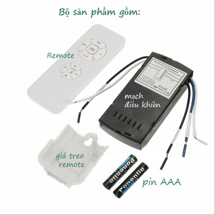 Bộ điều khiển quạt trần từ xa - Remote điều khiển từ xa cho quạt trần - Fan Lamp Controller-bộ mạch điều khiển quạt trần