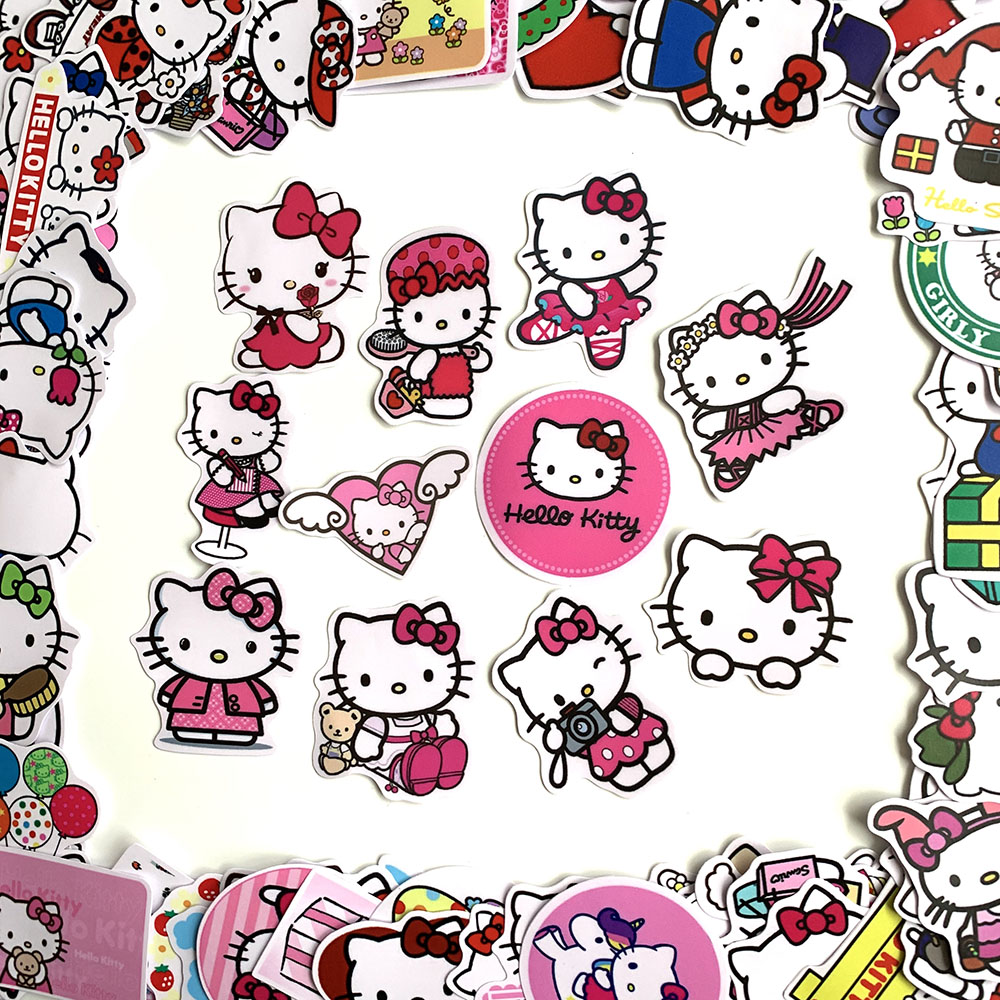 Bộ 20 Sticker Hello Kitty Hình Dán Chủ Đề Mèo Dễ Thương Cute Chống Nước Decal Chất Lượng Cao Trang Trí Va Ly Du Lịch Xe Đạp Xe Máy Xe Điện Motor Laptop Nón Bảo Hiểm Máy Tính Học Sinh Tủ Quần Áo Nắp Lưng Điện Thoại