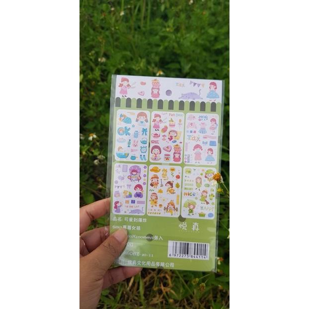 Sticker TRONG 6 tấm mẫu ngẫu nhiên