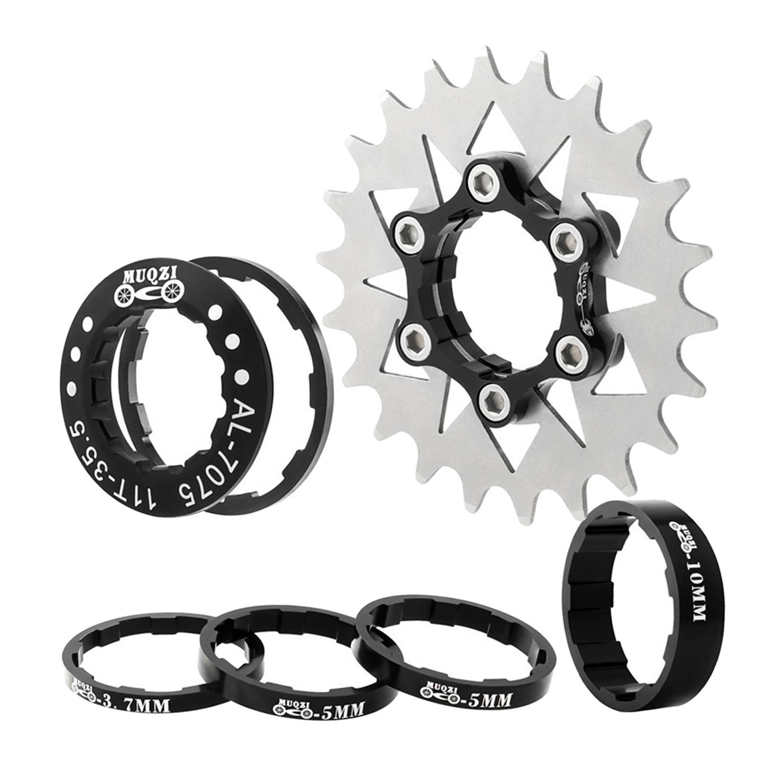 Single Speed Cassette Cog Fixed Gear Conversion Set for 7 to 10s Hubs