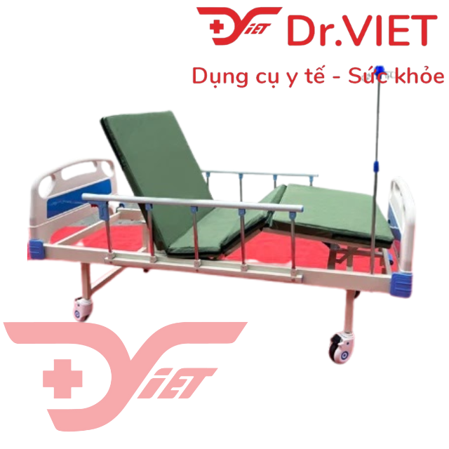 Giường bệnh 2 tay quay LUCASS GB-C2  - Chính hãng, thương hiệu Mỹ - Thiết kế chắc chắn, an toàn khi sử dụng