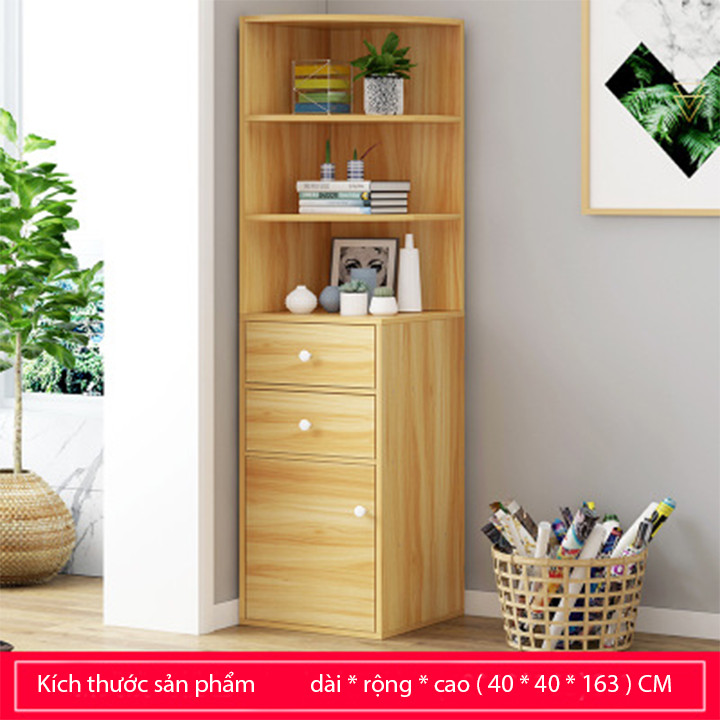 Tủ góc (kt 40*40*163cm) - Tủ góc phòng khách (Giao màu ngẫu nhiên)