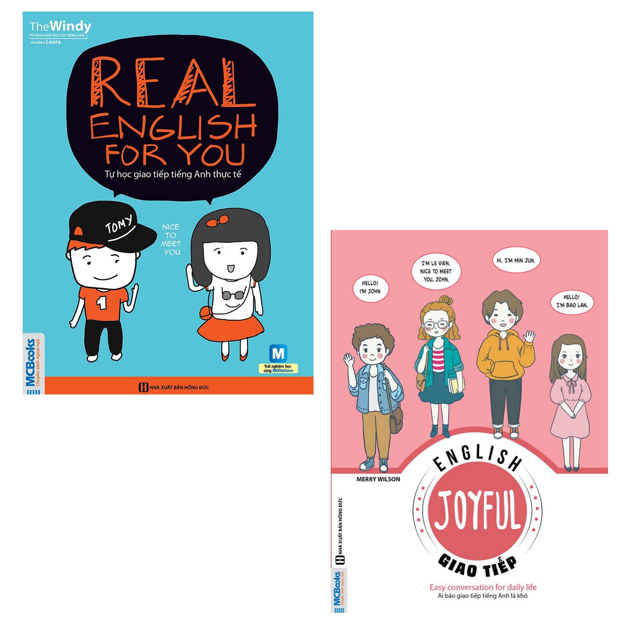 COMBO Real English for you Tự học giao tiếp tiếng Anh thực tế + Joyful English - Easy conversation for daily life