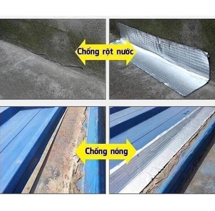 Băng keo chống thấm KG13, chống dột dán siêu dính trên mọi bề mặt, dán mái tôn, tường, ống nước cao cấp dài 5m- Hàng chính hãng