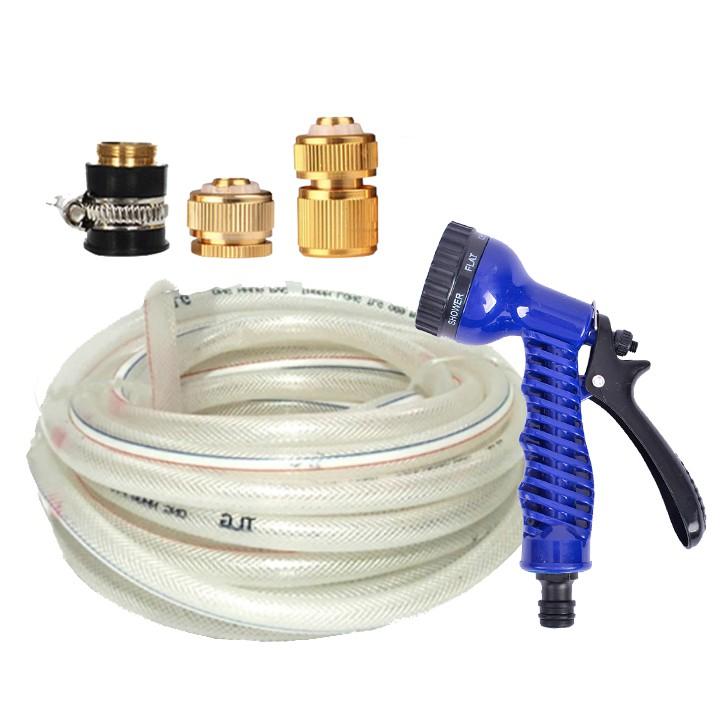 Bộ dây tăng áp 3 lần vòi xịt nước rửa xe, tưới cây loại 3-5m 206843
