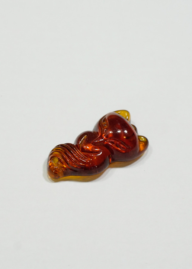 Mặt dây Hồ Ly yểu điệu đá Topaz đỏ Tình Duyên - mạng Hỏa
